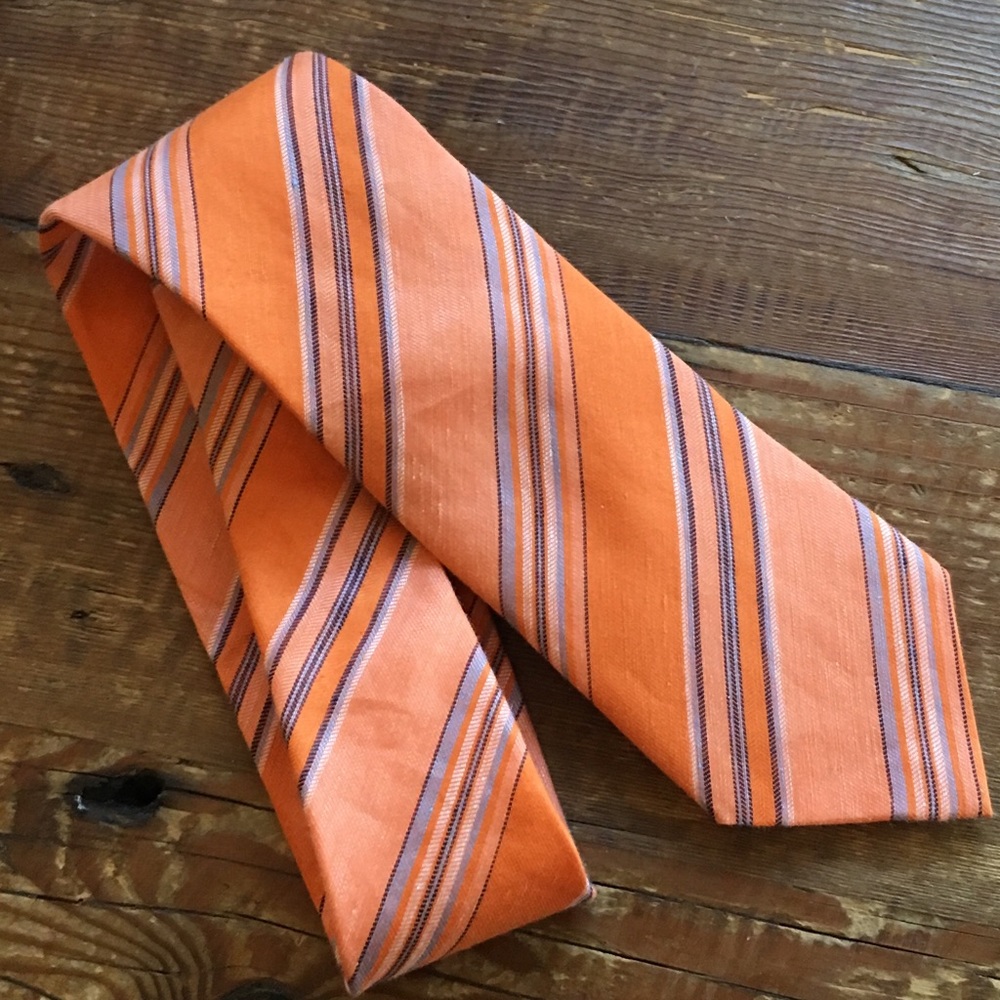 NWOT David Donahue Tie Linen/Silk Blend - Picture 8 of 8
